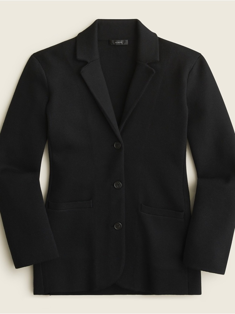 J. Crew Women’s Cinched-Waist Sweater-Blazer Black Size Large - Picture 1 of 9